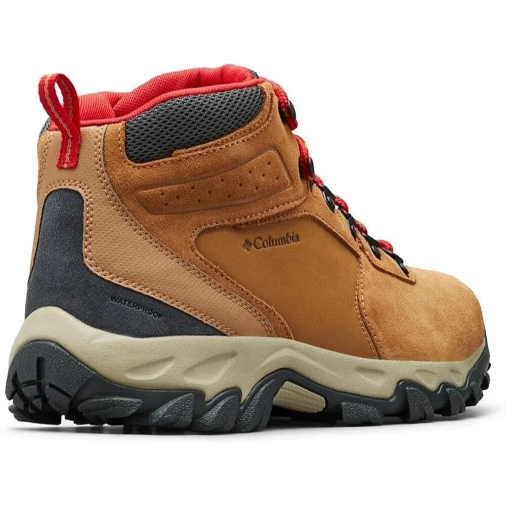 Columbia Newton Ridge Plus II Suede WP Hiking Boots – Elk/Mountain Red (Size 15)